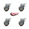 Service Caster 2 Inch Swivel Caster with Non-Marking Floor Safe Thermoplastic Rubber Wheel Set SCC-05S210-TPRS-TP1-SU-4 - alternate 2